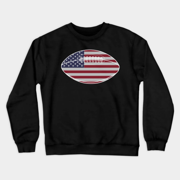 American Football Flag Crewneck Sweatshirt by Miranda Nelson